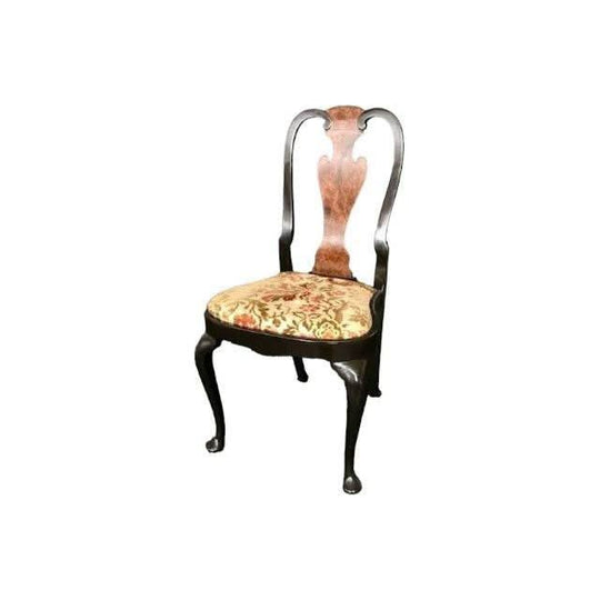 Set of Eight ( 8 ) Vintage / Antique English Dining Chairs in the early 18th century Georgian manner.