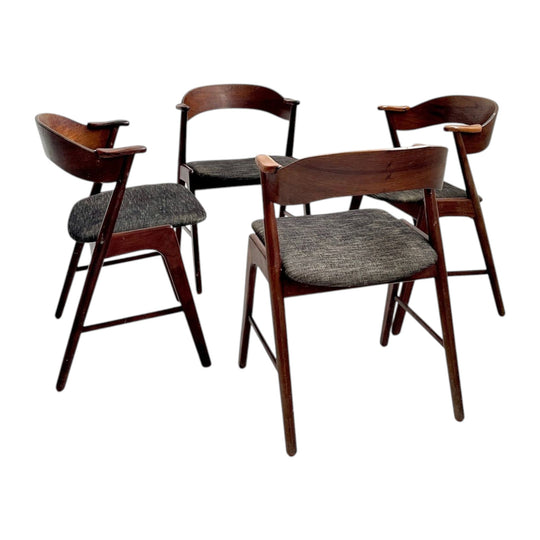 Set of four Th.Harlev 'Model 205' Teak Dining Chairs