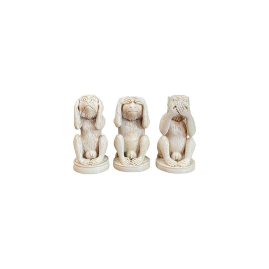 Set of Late 19th-Century Ivory Monkeys 'Hear no evil, speak no evil, see no evil', c.1880