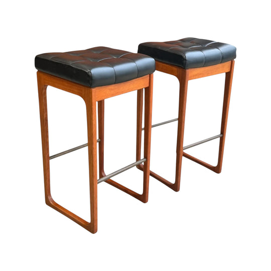 Vintage Pair of Gerald Easden Bar Stools Tasmanian Blackwood (Revive)