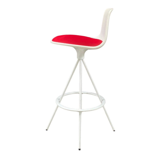 SIX (6) RETRO MID CENTURY MODERN, SWIVEL BARSTOOLS