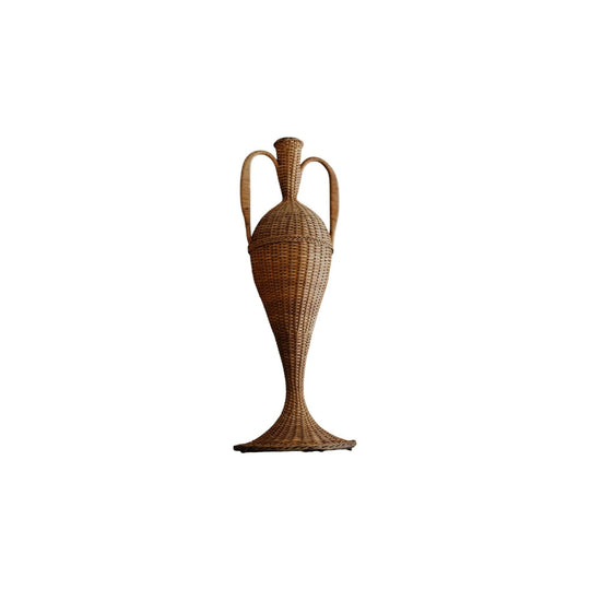 Slender French Rattan Urn