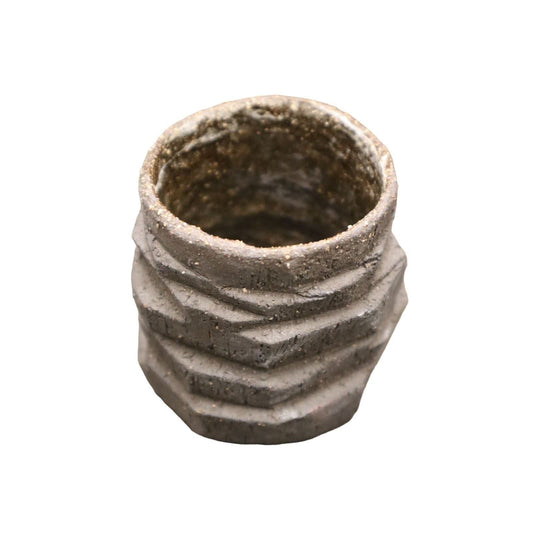 Small black sculptural vase by Zestro