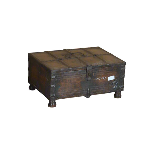 Small Carved Indian Dowry Chest