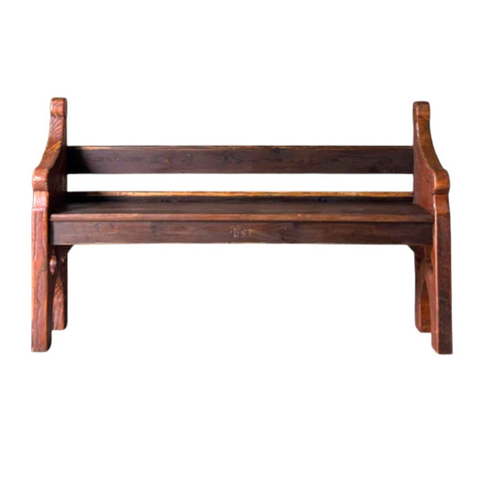 Small Gothic Revival Timber Pew / Bench