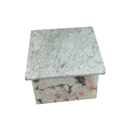 Small Square Marble Table with storage