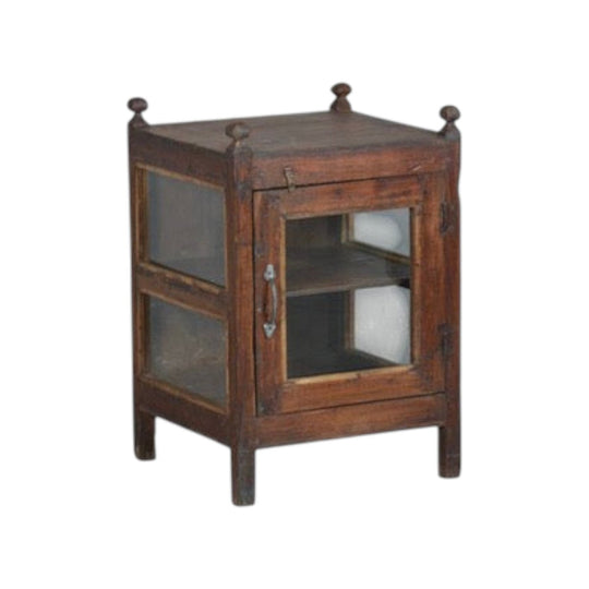 Small Teak Vintage Storage Cabinet - Antique Indian Furniture