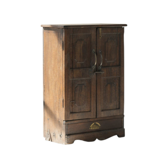 Small Vintage Two Door Wooden Cabinet
