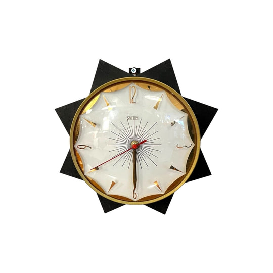 Smiths Brass and Black Wall Clock