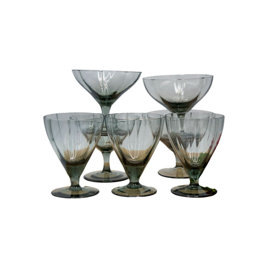 Smokey Grey Dessert/Cocktail Glasses