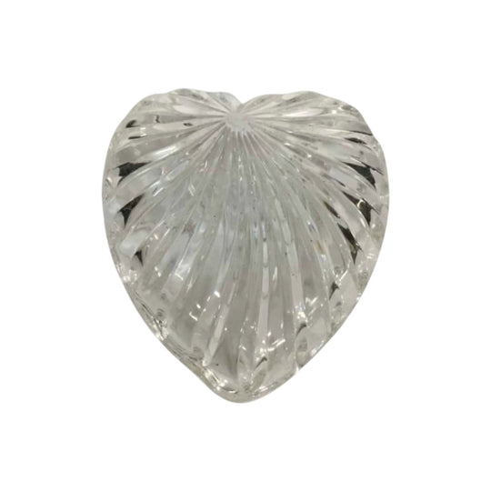 Sogo Japan Vintage Lead Crystal Heart-Shaped Lidded Trinket Box, Made in Japan