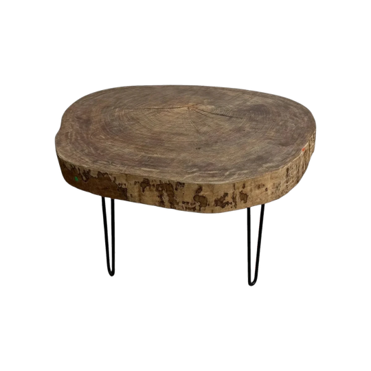Solid Live Edge Wood Slab Coffee Or Side Table