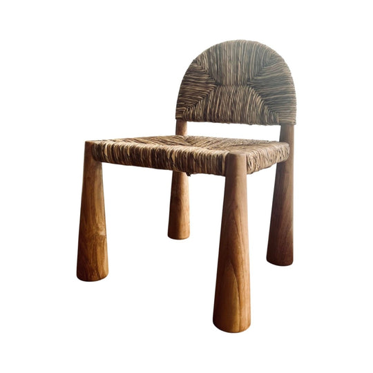 Solid teak cone chairs