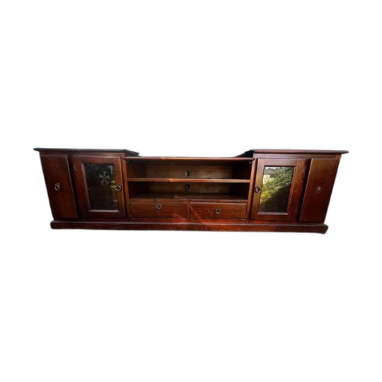 solid wood long entertainment unit