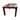 Solid Wood Rectangular Dining Table - Dark Timber Finish | Bazaa | Designer, Vintage and Antique Furniture