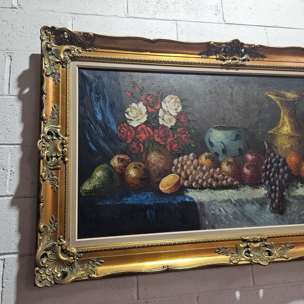 Sourced From France Oil on Canvas Still Life in Decorative Gilt Frame | Bazaa | Designer, Vintage and Antique Furniture