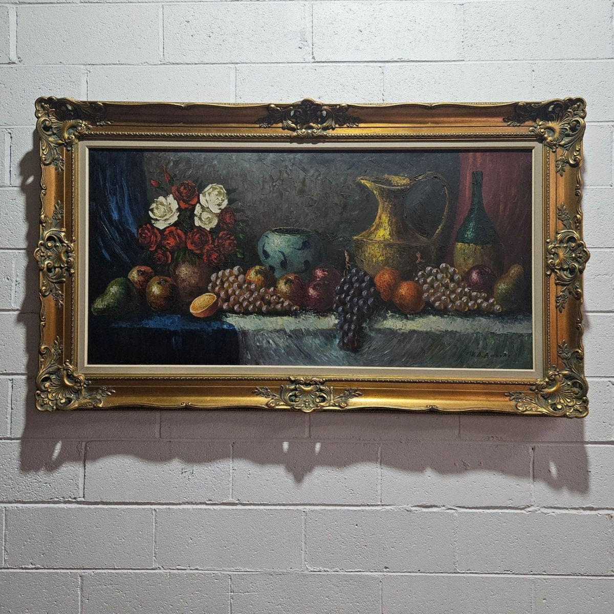 Sourced From France Oil on Canvas Still Life in Decorative Gilt Frame | Bazaa | Designer, Vintage and Antique Furniture