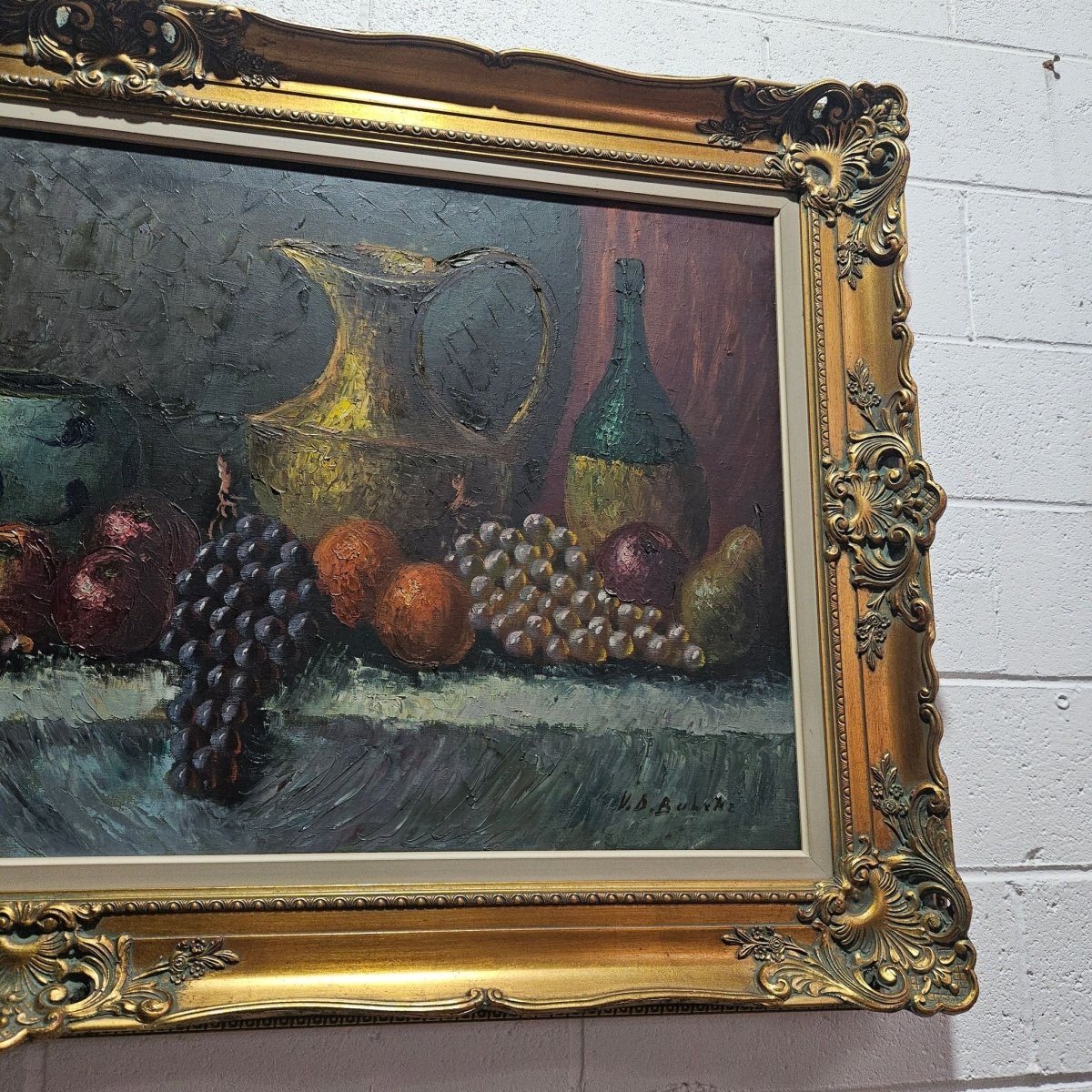 Sourced From France Oil on Canvas Still Life in Decorative Gilt Frame | Bazaa | Designer, Vintage and Antique Furniture