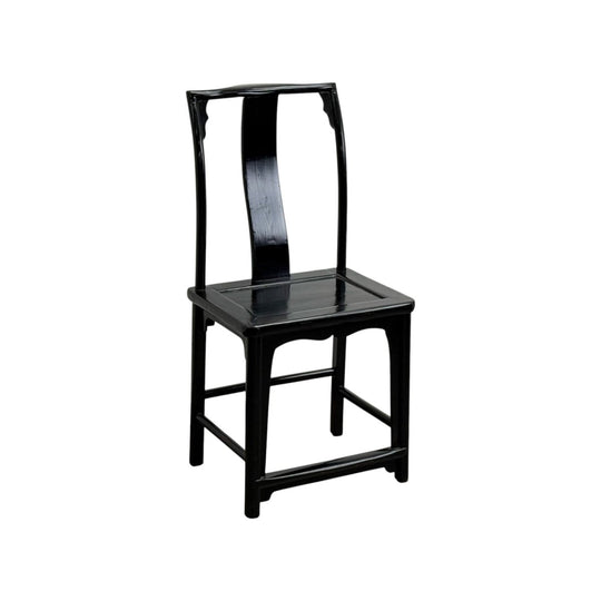 Southern-Style Yoke-Back Chair — Elm, Black