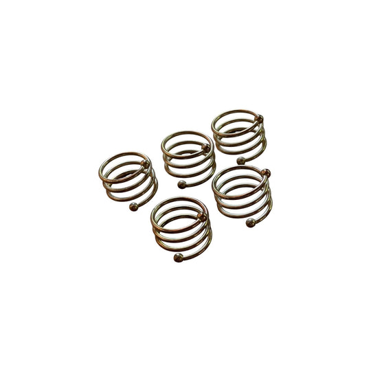spiral napkin rings ~ set of 5