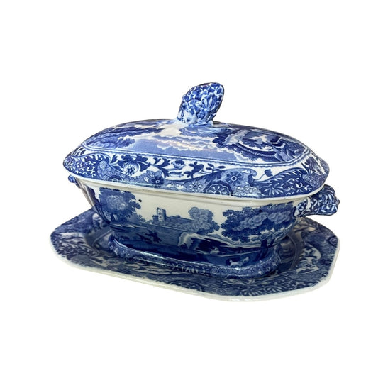 Spode Blue Italian covered vegetable tureen