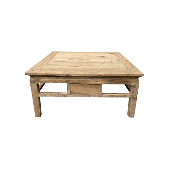 Square Chinese Low Elm Coffee Table | 95x95x45cm