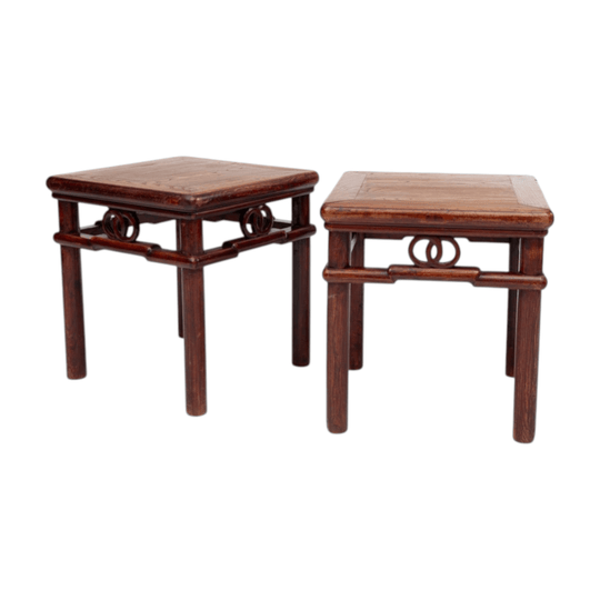 Square stools with double circles