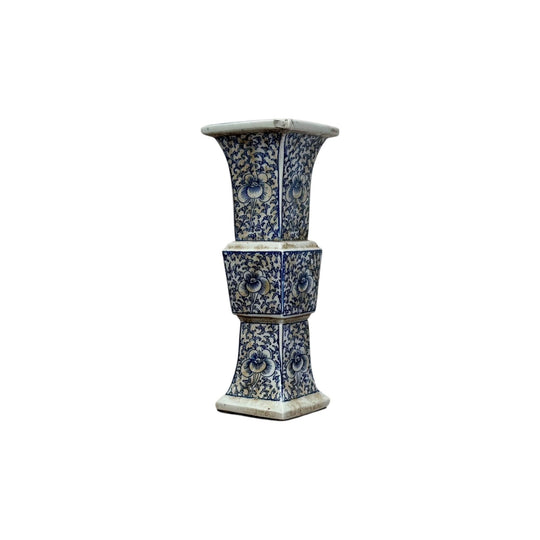Square Vine Porcelain Candle Holder II