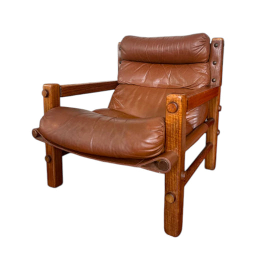 Mid Century Norman Archibald Leather Armchair – Nore, 1970s
