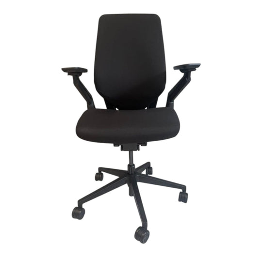 Steelcase Gesture Ergonomic Task Chair – Black Fabric, Black Frame, Fully Adjustable Arms