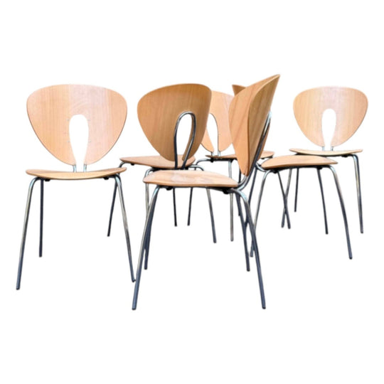 Stua Globus Spanish dining chairs x 6