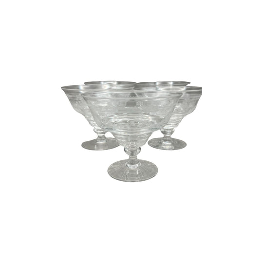 Stuart Crystal Footed Dessert Bowls x 5 (RD681649)