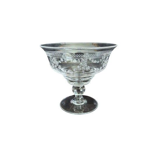 Stuart Crystal footed glass comport dessert bowl vintage 1920s