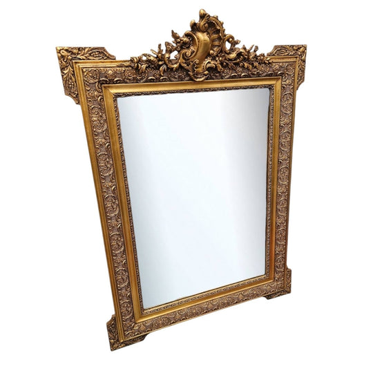 Stunning 19th Century French Gilt Mantle Mirror