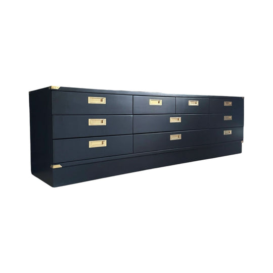 Stunning black and gold detail dresser