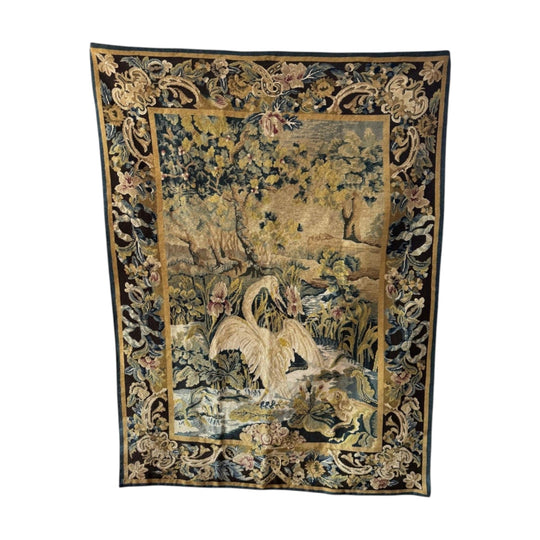 Stunning French Needlepoint Verdure Tapestry