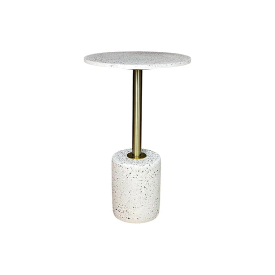 Stunning Terrazzo and Metal Side Table
