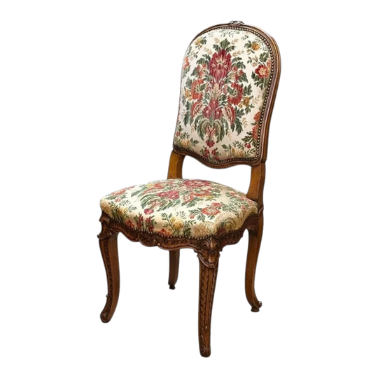 Superb set 10 French oak carved dining chairs c.1910