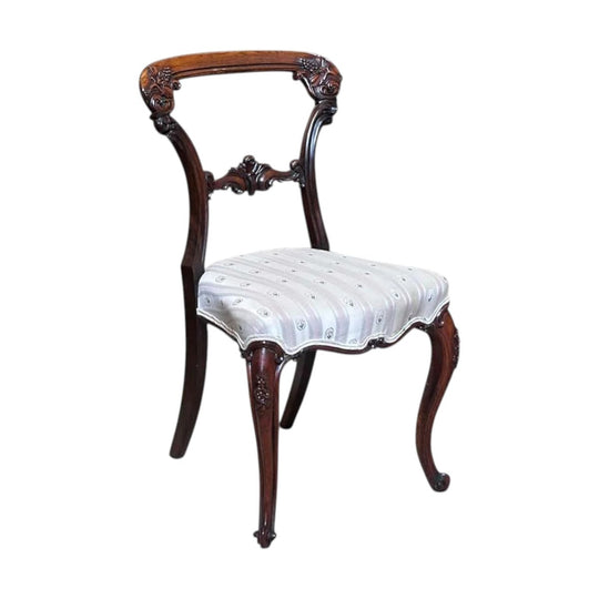 Superb set 6 English rosewood dining chairs c.1850