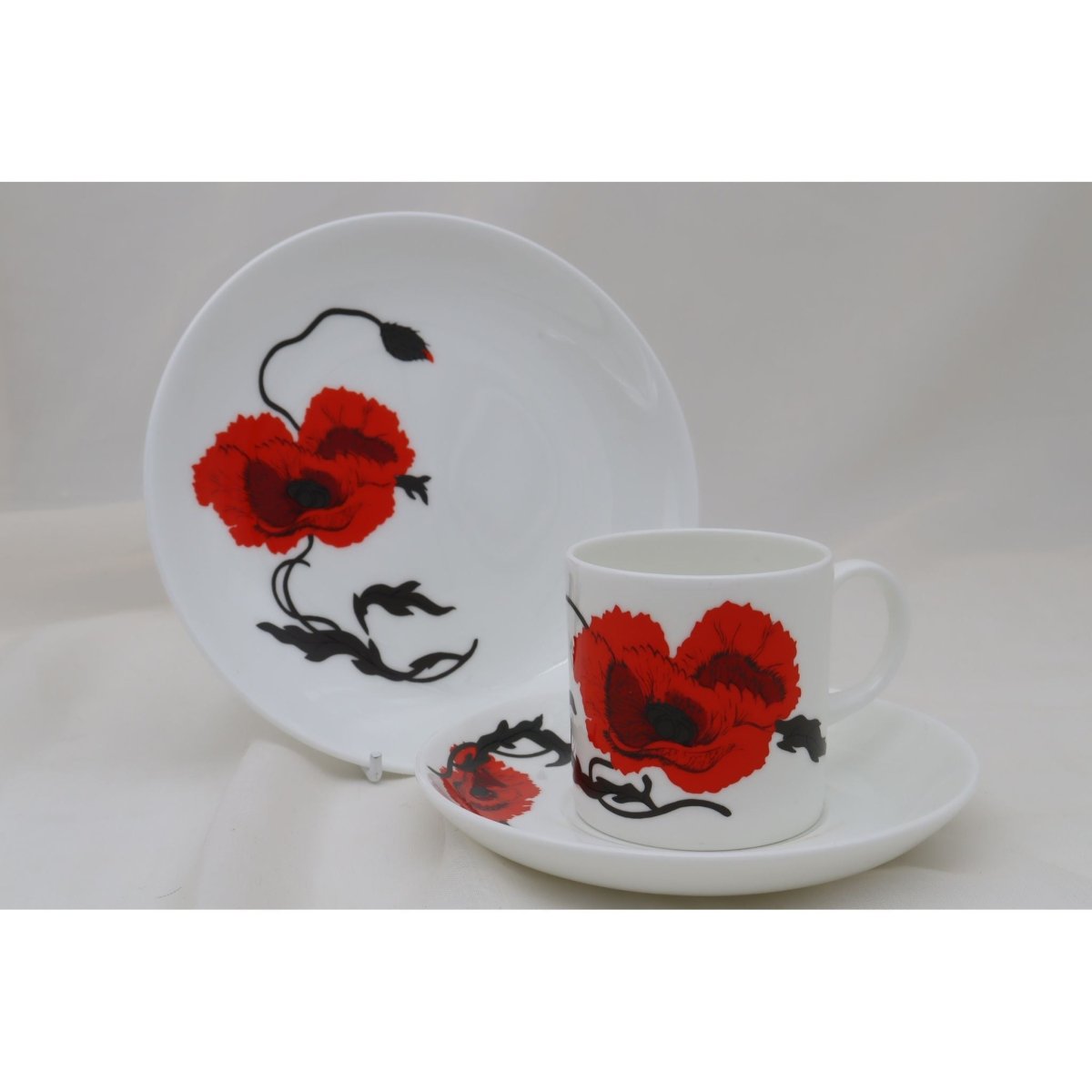 Susie Cooper coffee set Cornpoppy pattern | Bazaa | Designer, Vintage and Antique Furniture