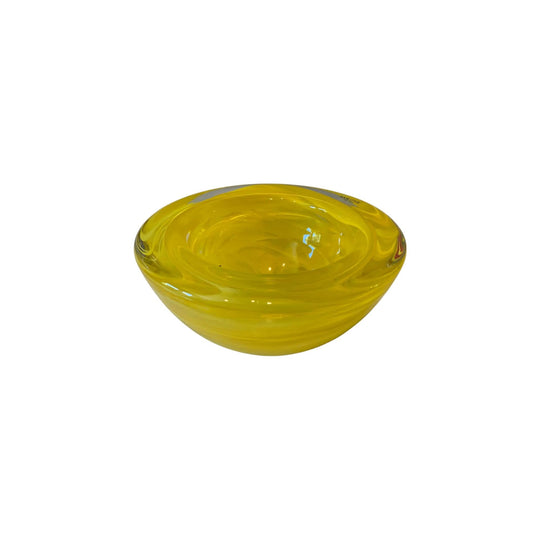 SWEDISH MID CENTURY, KOSTA BODA GLASS BOWLS - yellow