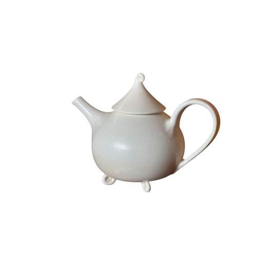 swirling ceramic teapot