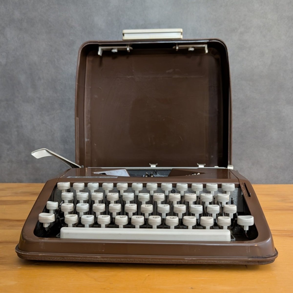Swiss Hermes Baby Portable Typewriter Circa 1970 | Bazaa | Designer, Vintage and Antique Furniture