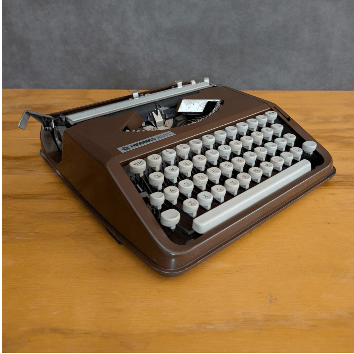 Swiss Hermes Baby Portable Typewriter Circa 1970 | Bazaa | Designer, Vintage and Antique Furniture