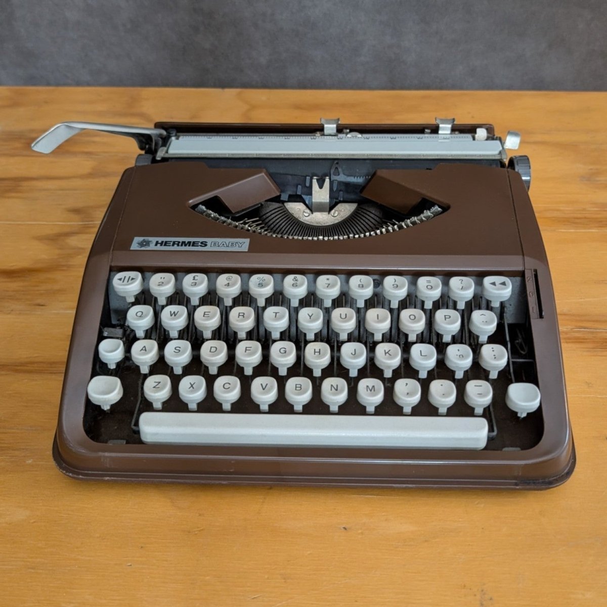 Swiss Hermes Baby Portable Typewriter Circa 1970 | Bazaa | Designer, Vintage and Antique Furniture
