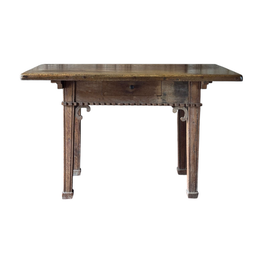 Vintage Danish Solid Oak Side Table, Early 20th Century