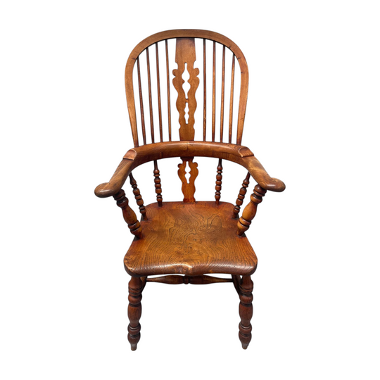 Stunning Early 19th Century Elm Looped Back Windsor Chair