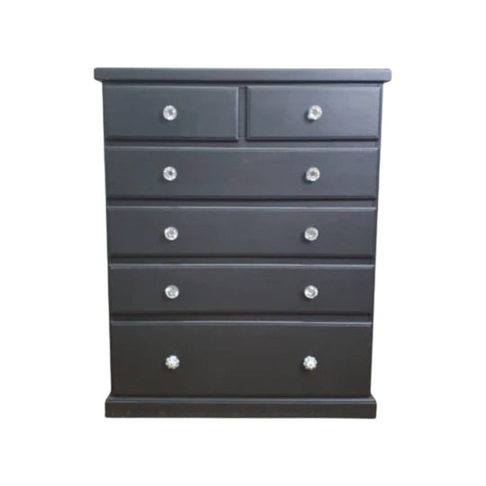 Tall Boy Chest Of Drawers in Black