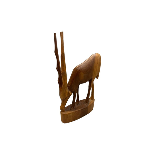 Teak Carved Antelope 21cm