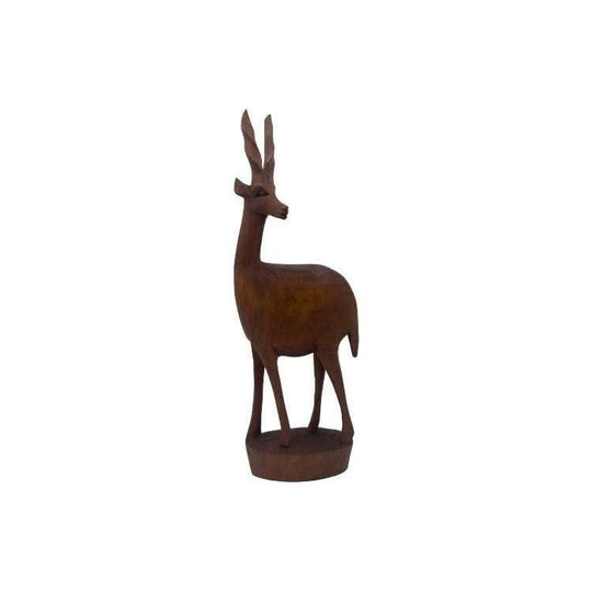Teak Hand Carved  X Large Standing Antelope 35cm